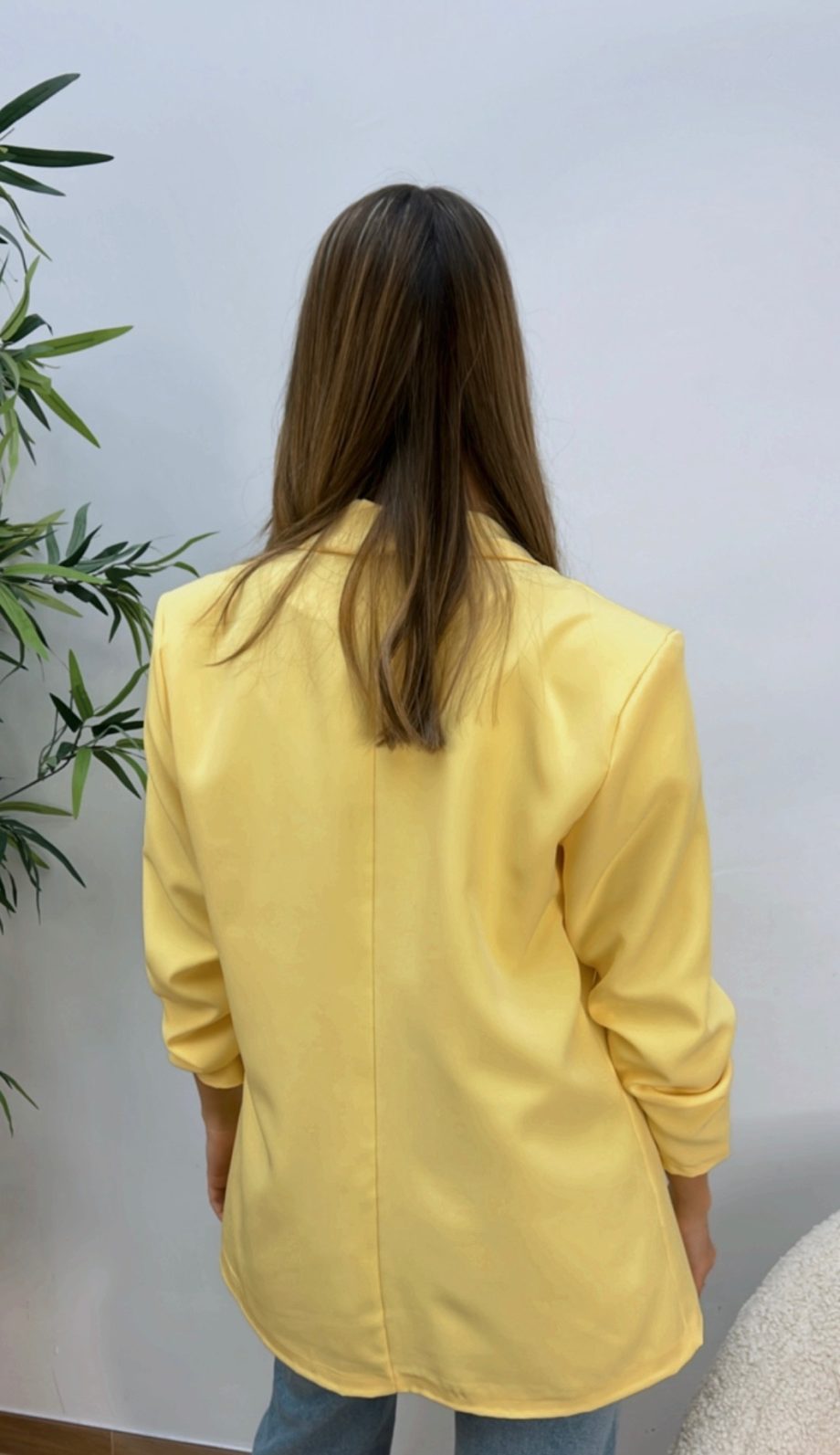 Blazer Basic Amarillo Pastel