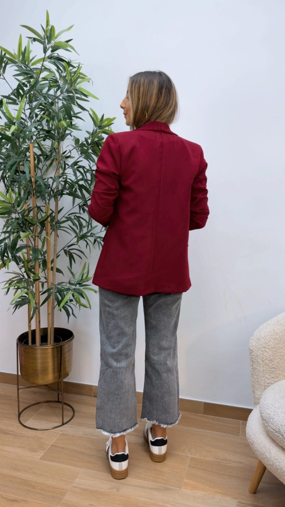 Blazer Basic Burdeos