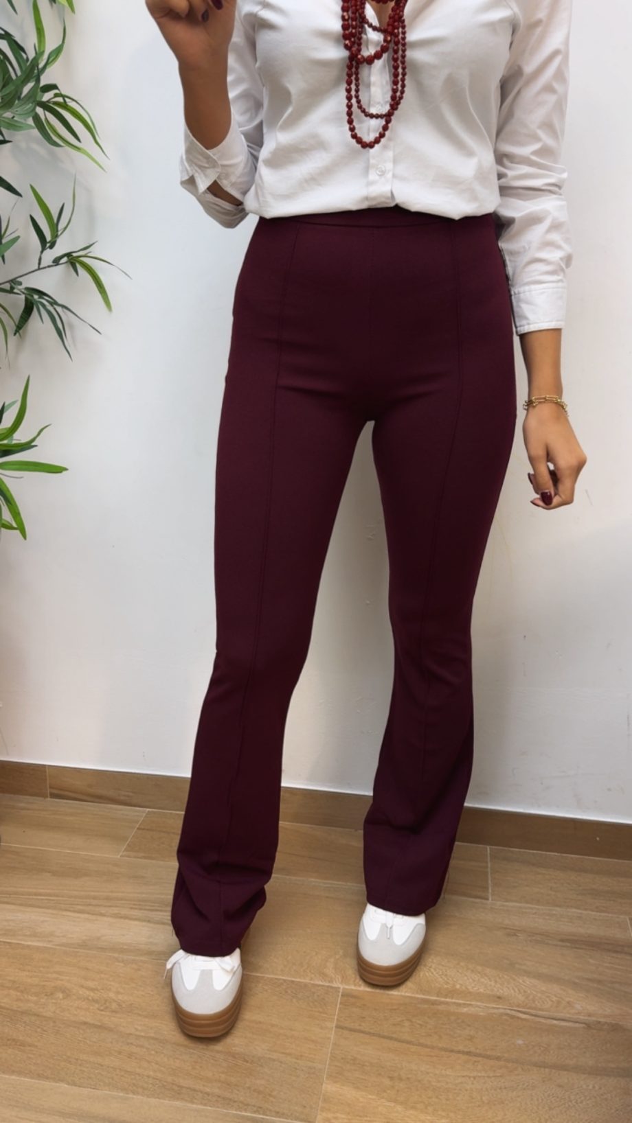 Leggings Pantalón Burdeos
