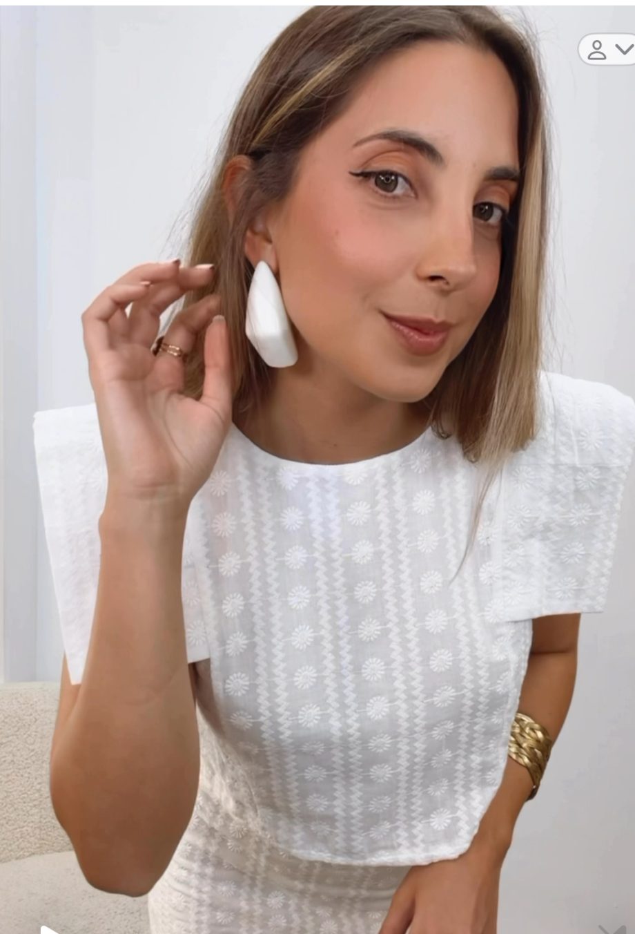 Pendiente Blanco Pico