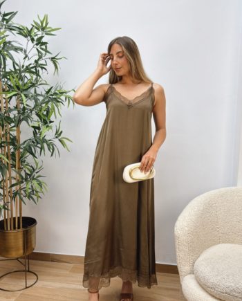 Vestido Lencero Marrón
