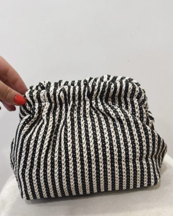 Bolso Rafia Raya Negra & Blsnca
