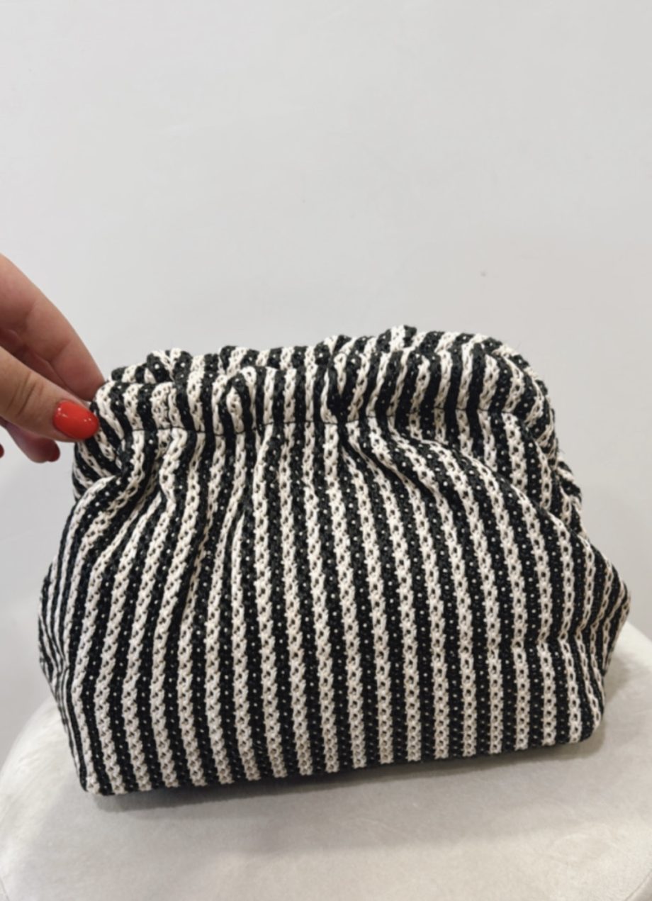 Bolso Rafia Raya Negra & Blsnca