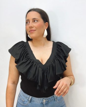 Body Volante Pecho Negro
