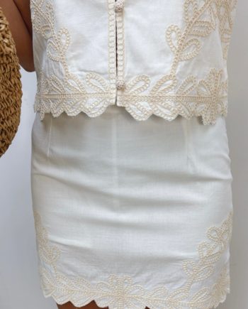 Falda Pantalón Crudo & Beige