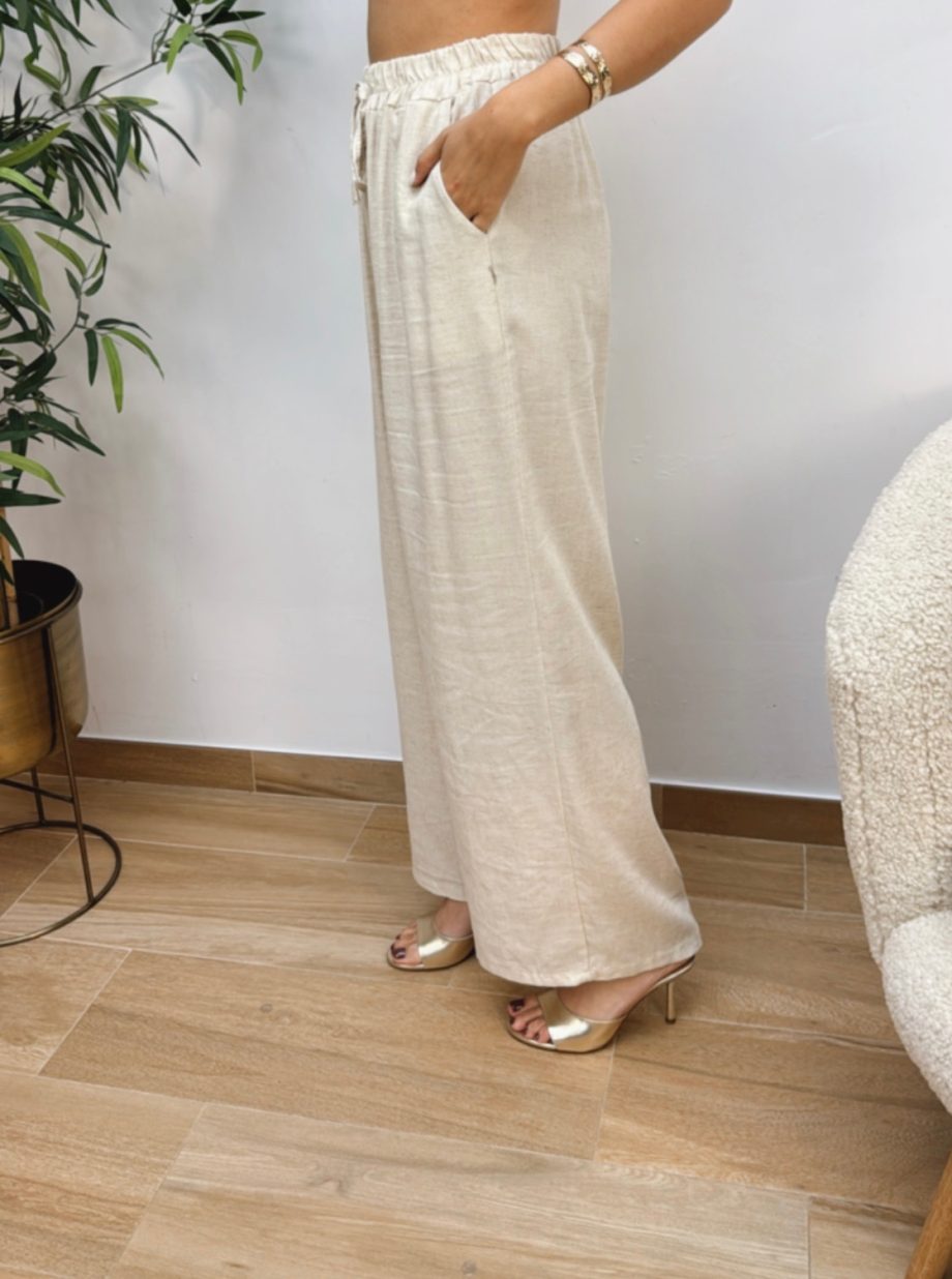 Pantalón Fluido Beige