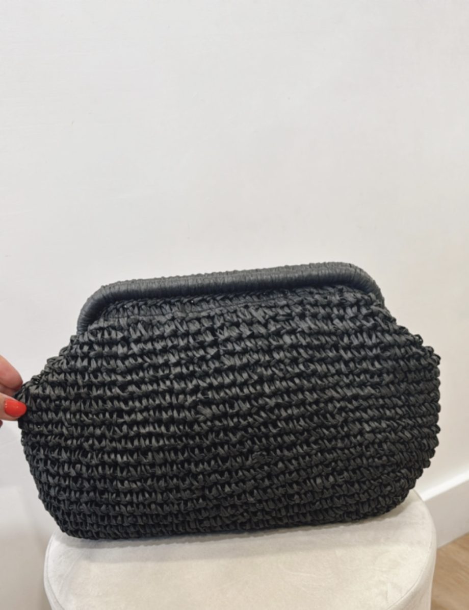Bolso Rafia Negro Pequeño