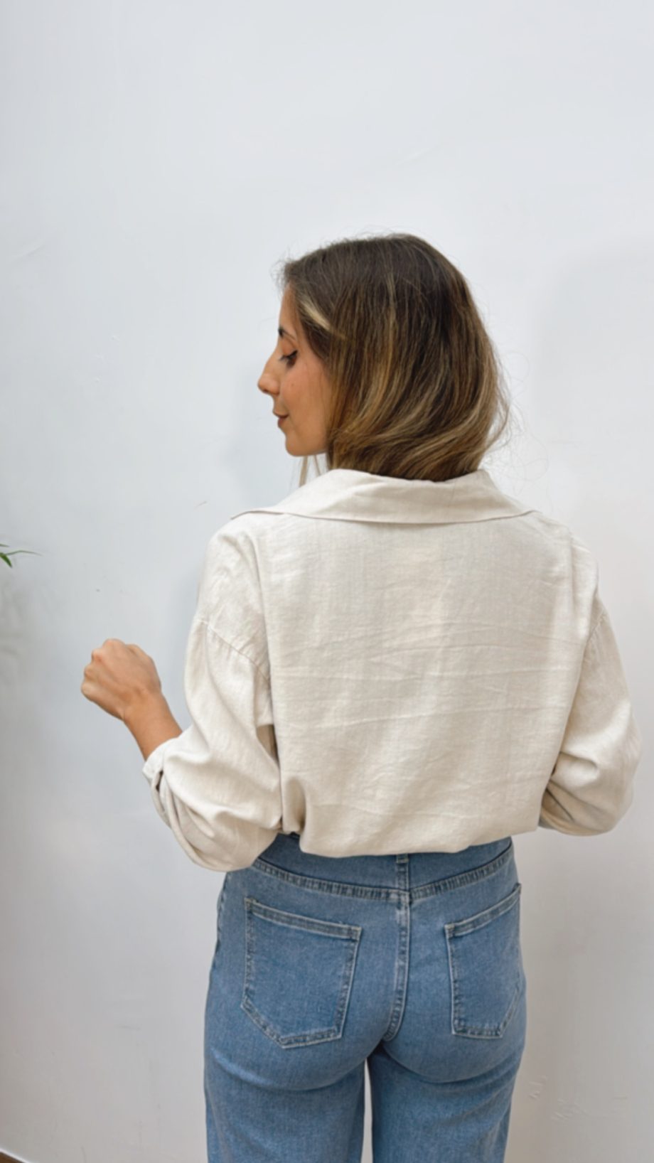 Camisa Lino Beige