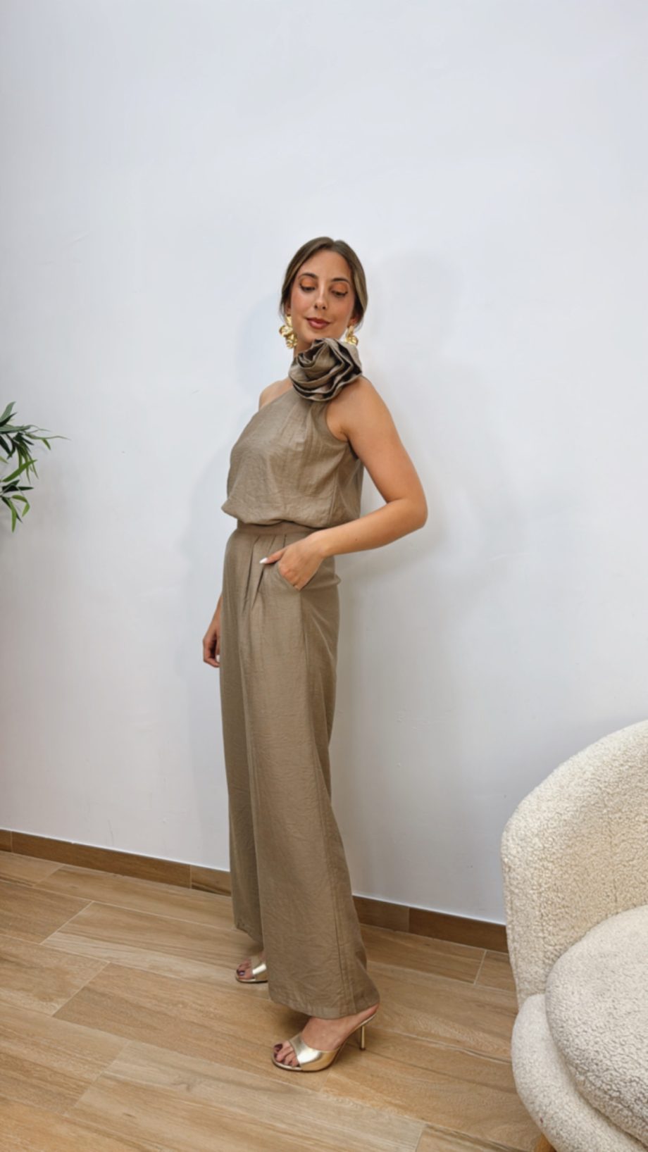 Pantalón Lino Choco