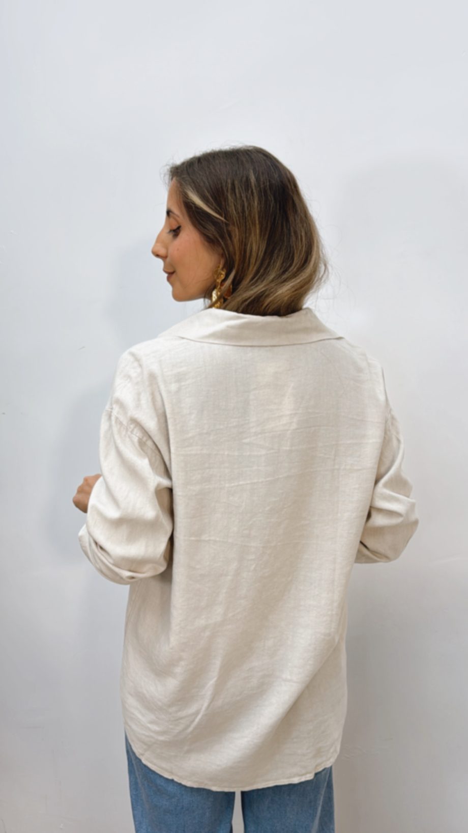 Camisa Lino Beige