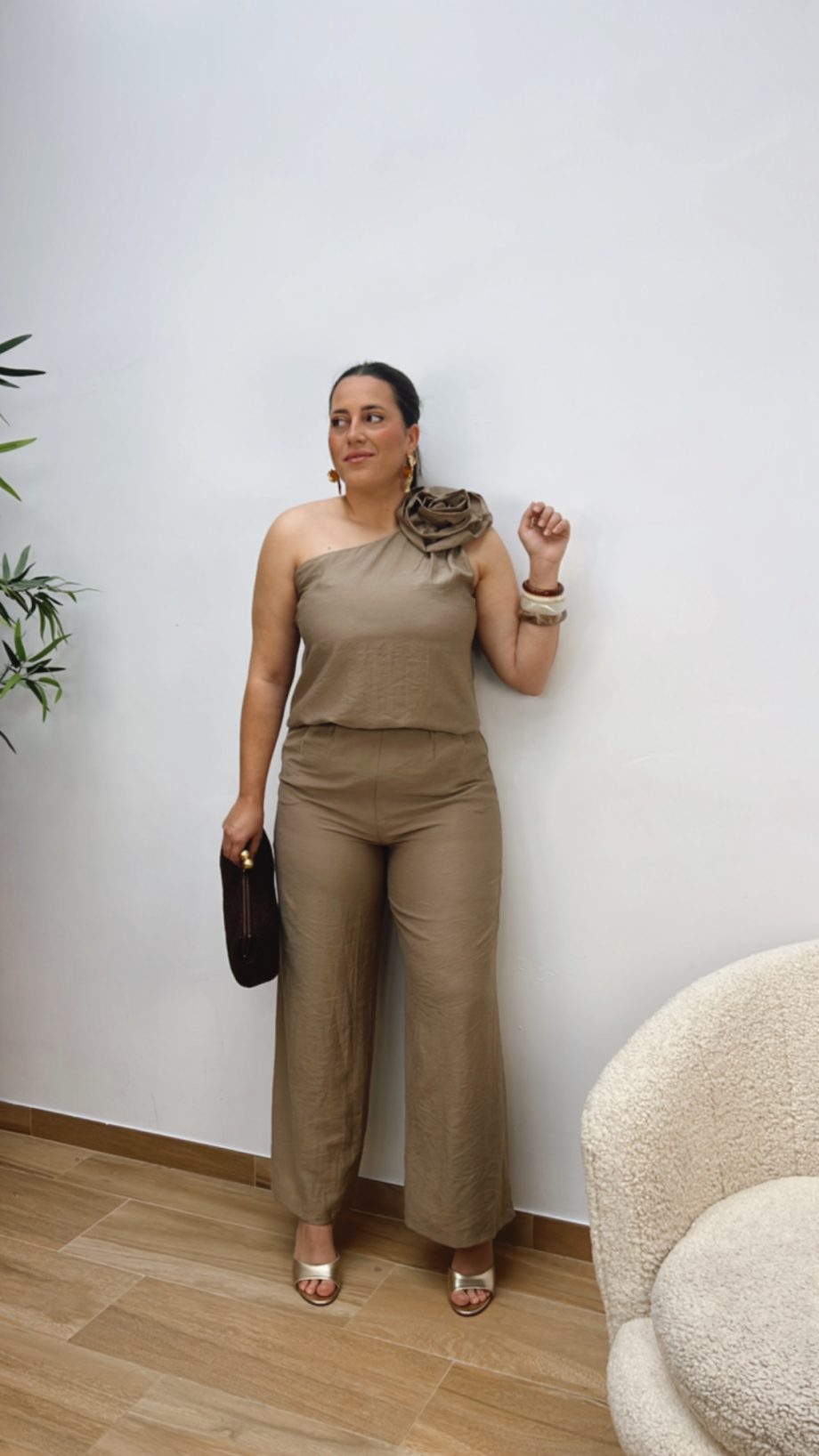 Pantalón Lino Choco