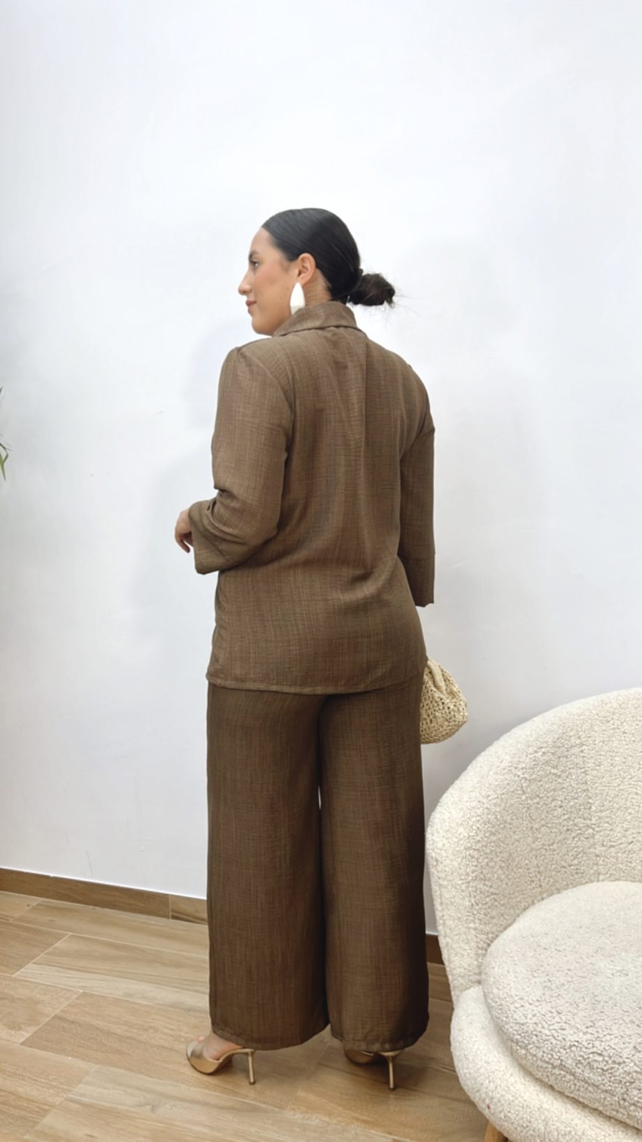 Traje Chaqueta Cruzado Chocolate