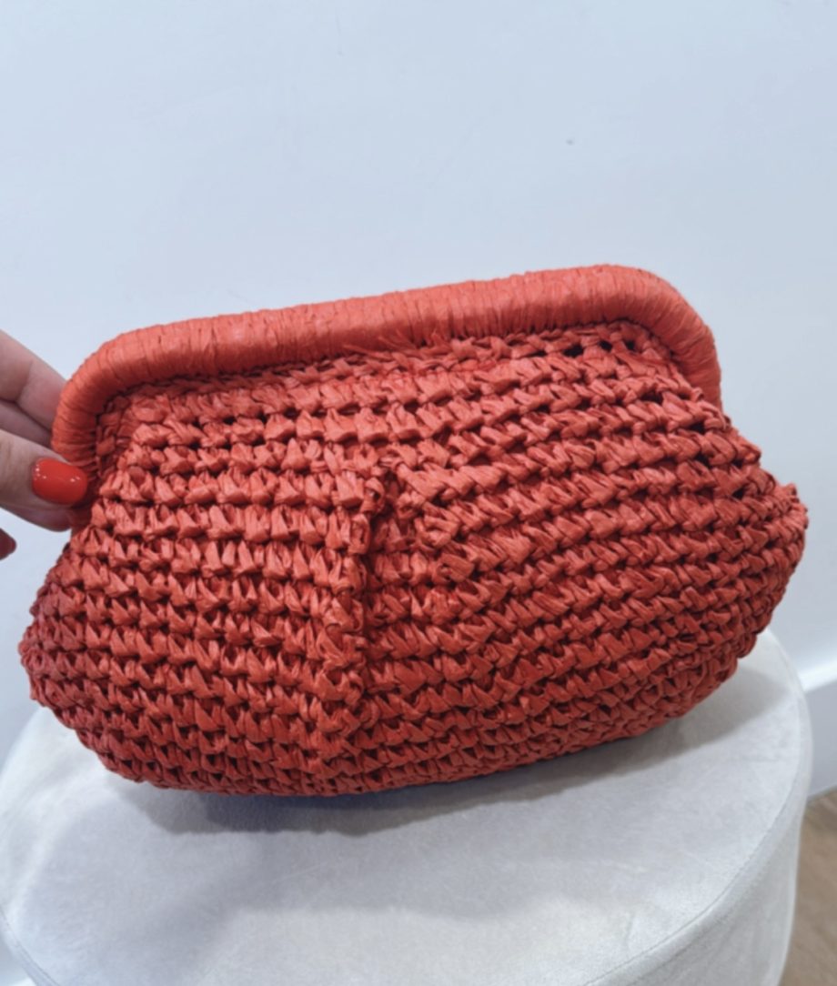 Bolso Rafia Rojo Pequeño