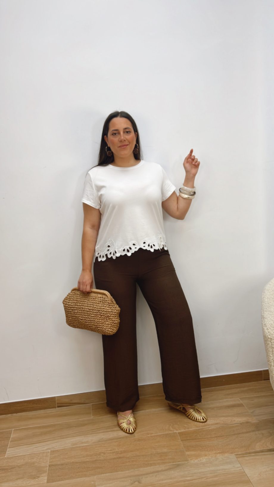 Pantalón Fluido Marrón Chocolate