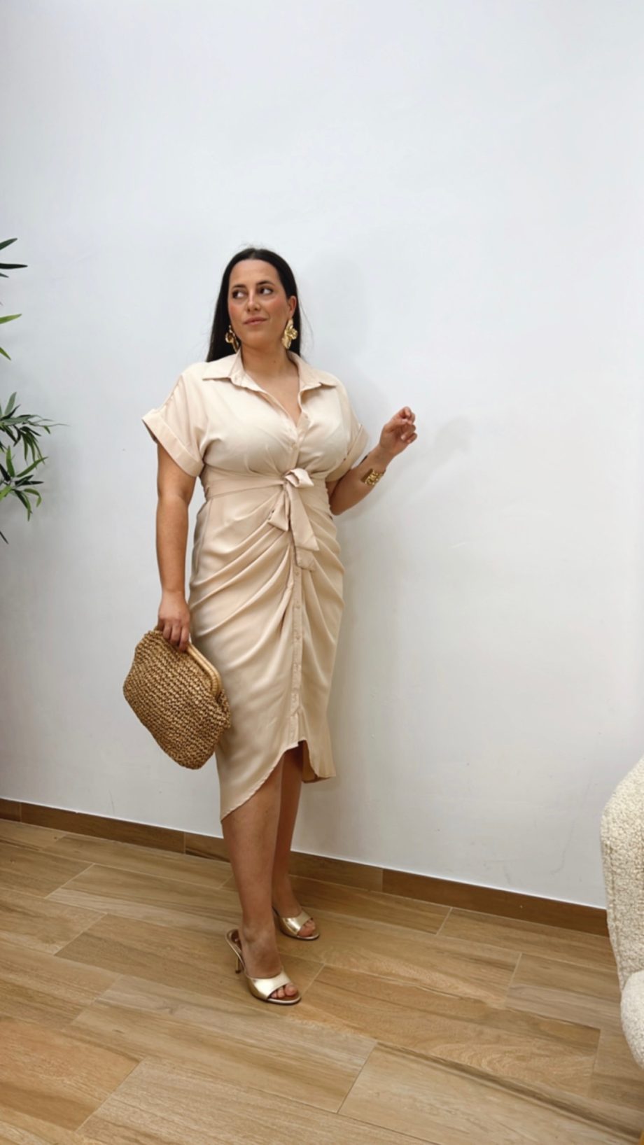 Vestido Elisa Beige
