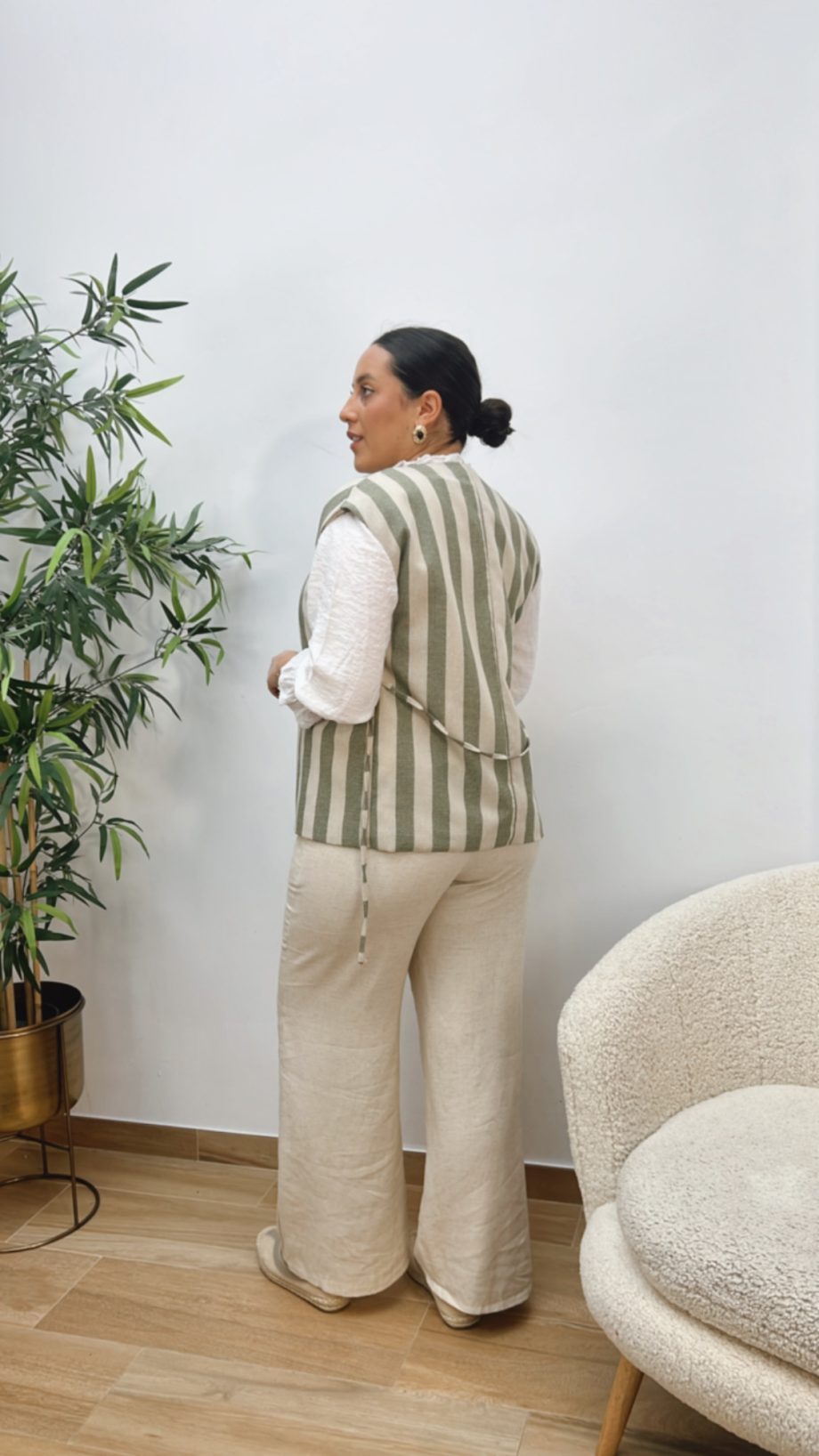 Pantalón Fluido Beige