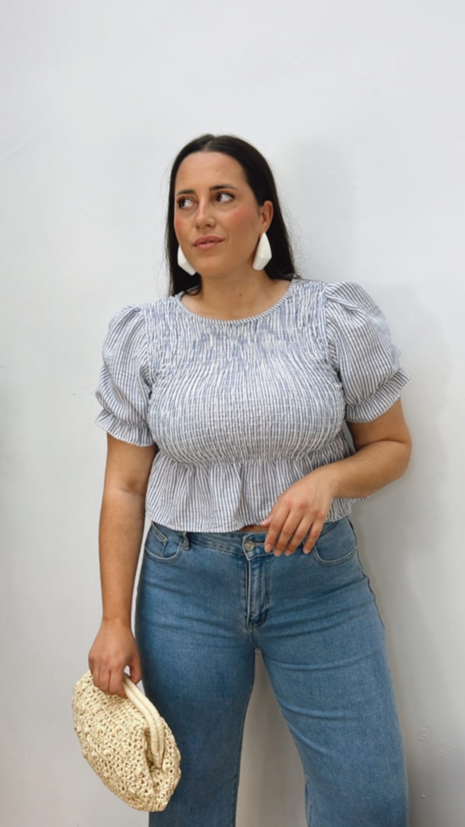 Blusa Panel Abeja Raya Azul
