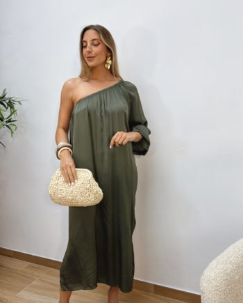 Vestido Asimétrico Khaki