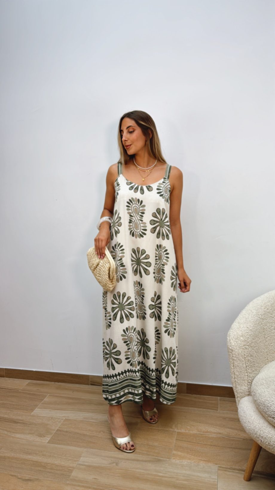 Vestido Palmar Verde Caqui