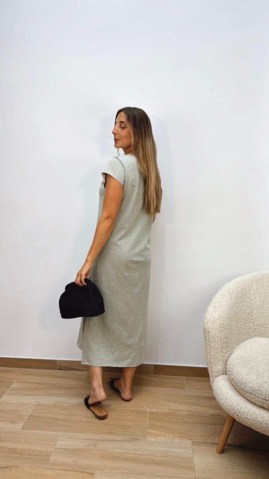 Vestido Algodón Caqui