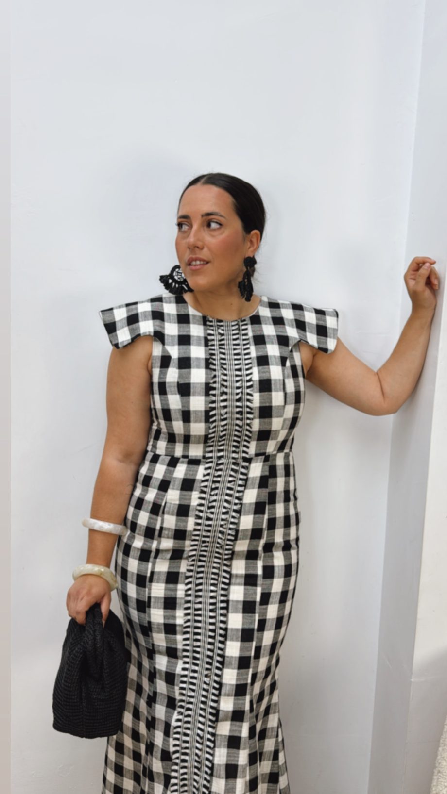 Vestido Vichy Blanco & Negro