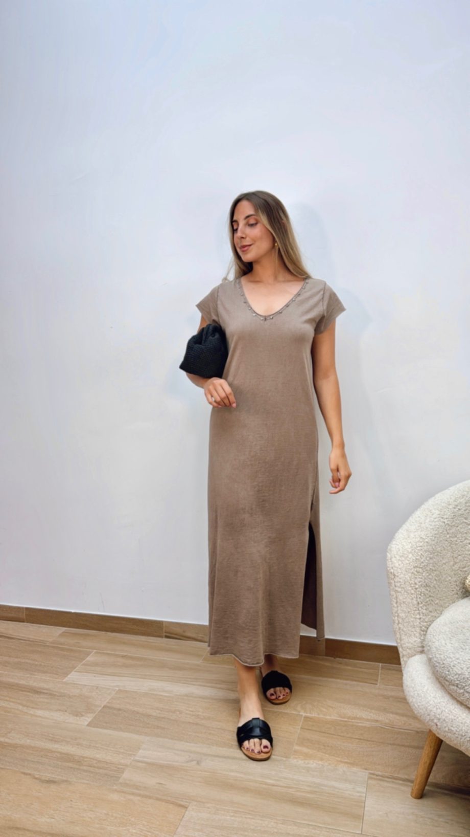 Vestido Algodón Chocolate