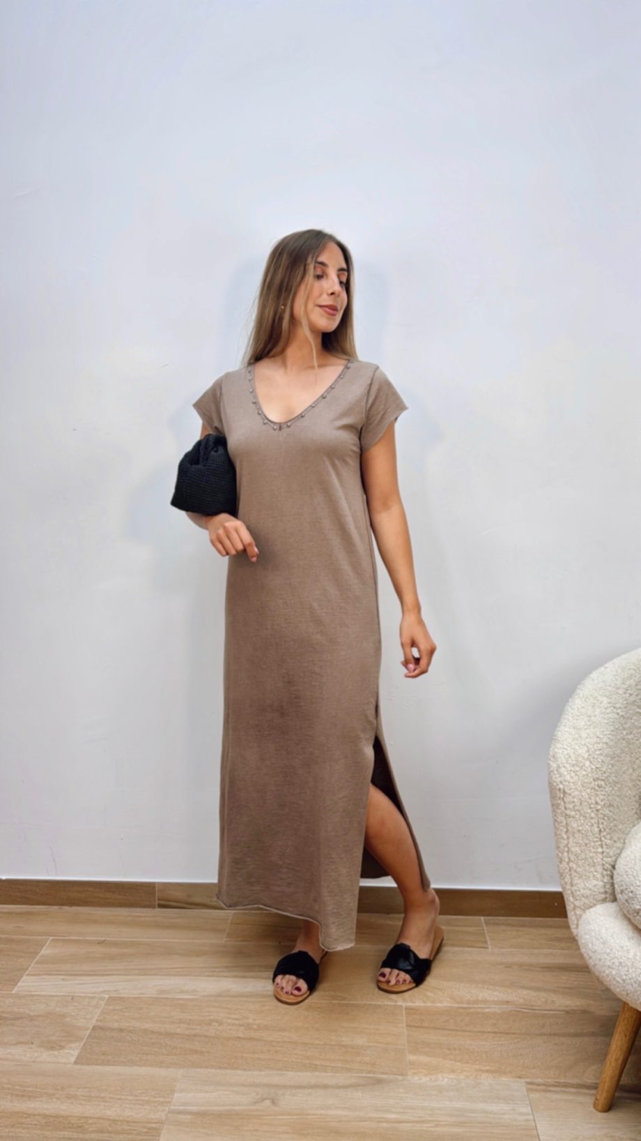 Vestido Algodón Chocolate