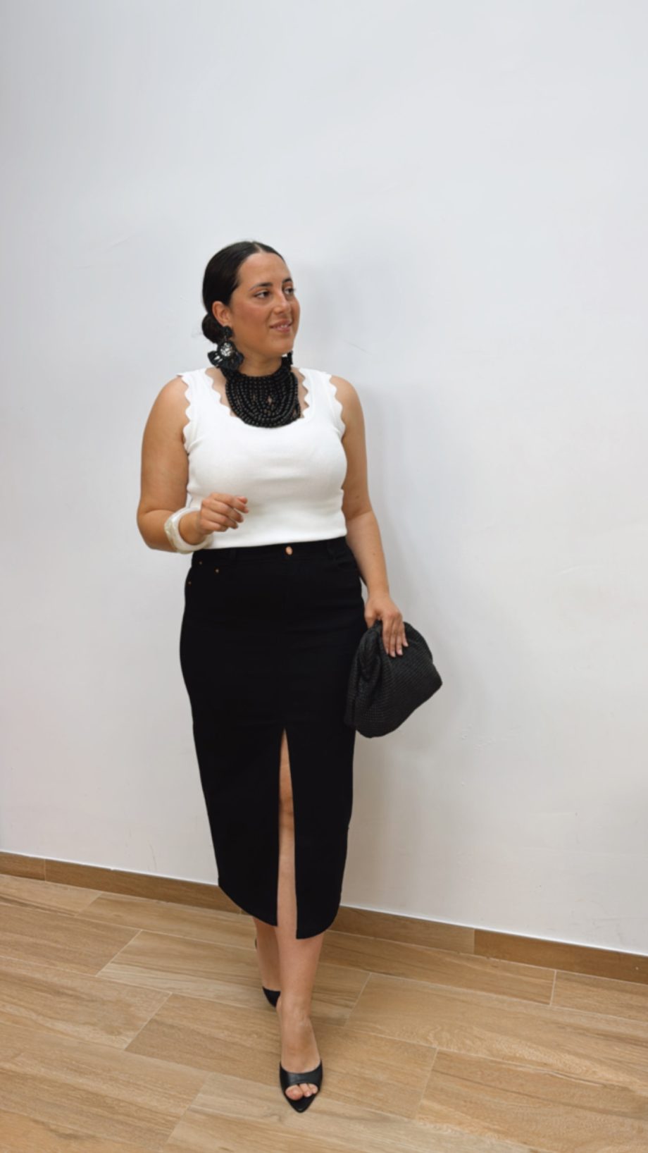 Falda Denim Negra