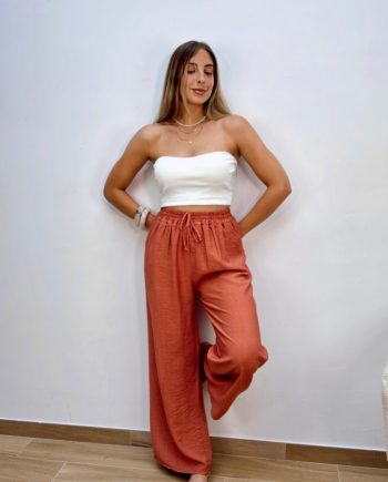 Pantalón Fluido Lazada Coral