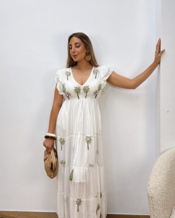 Vestido Bordado Palmeras