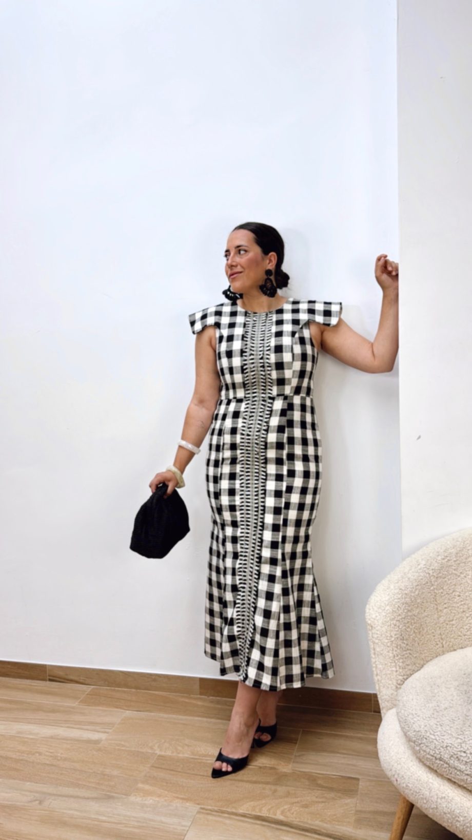 Vestido Vichy Blanco & Negro