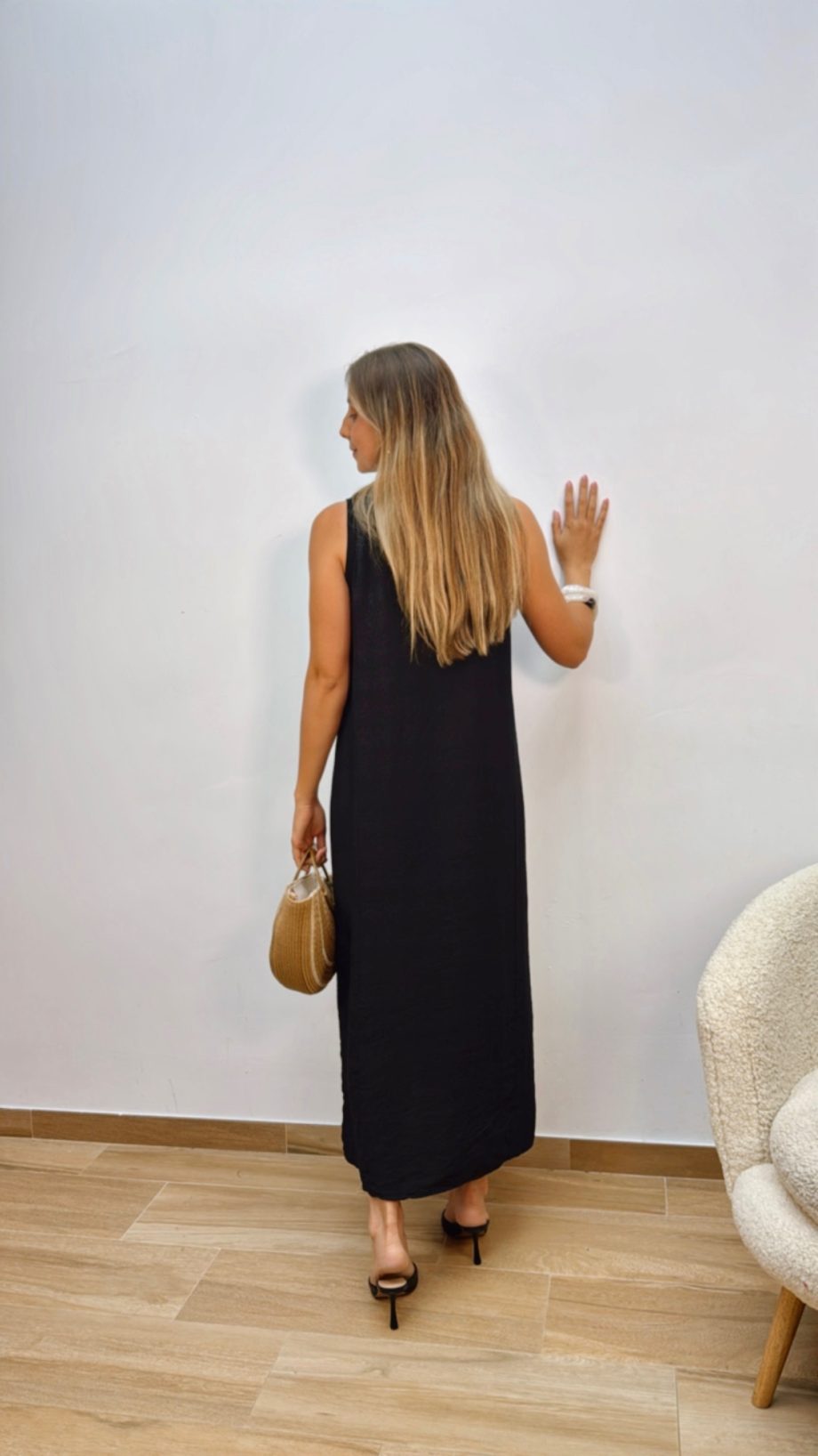 Vestido Básico Pico Negro