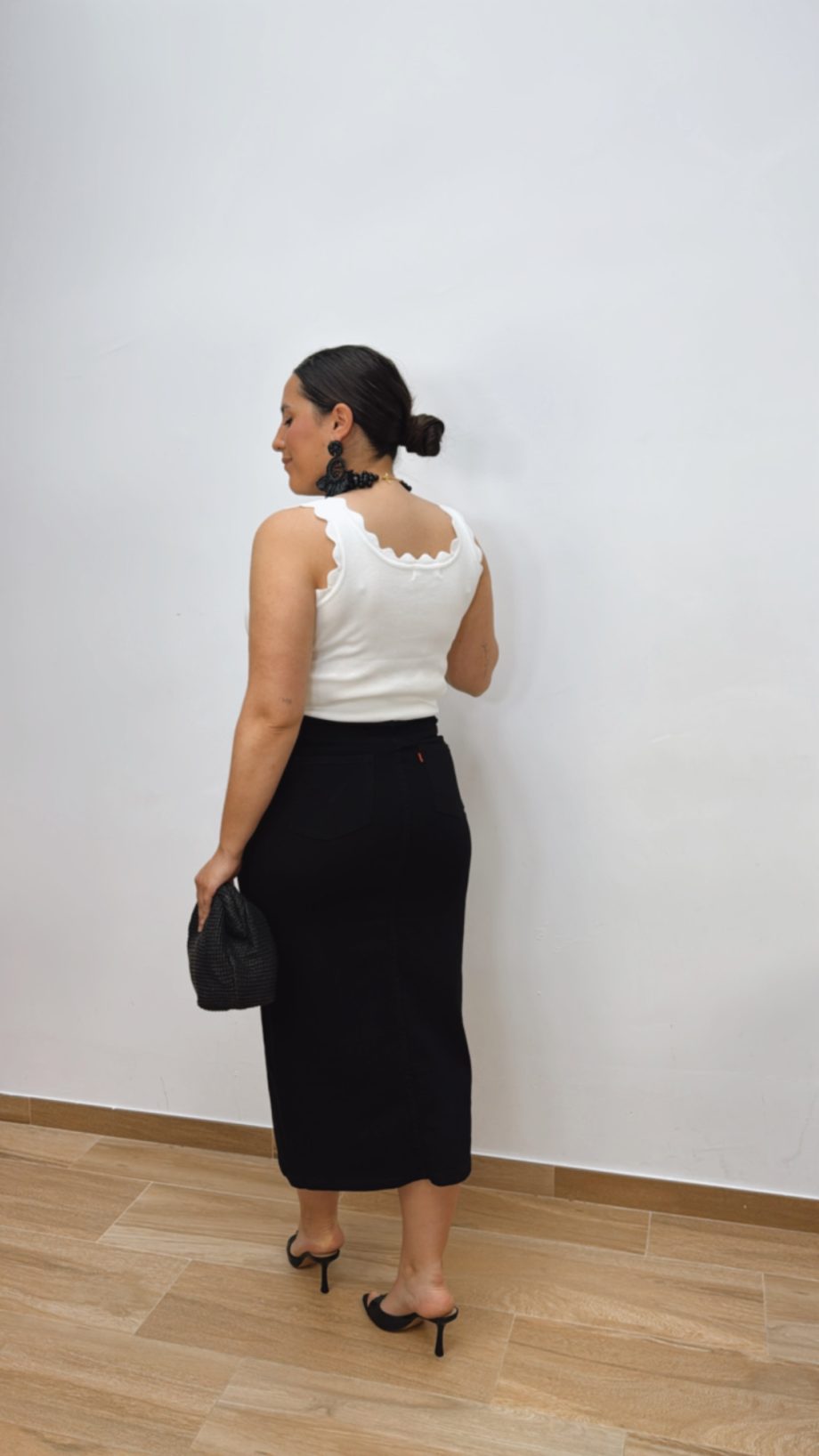 Falda Denim Negra