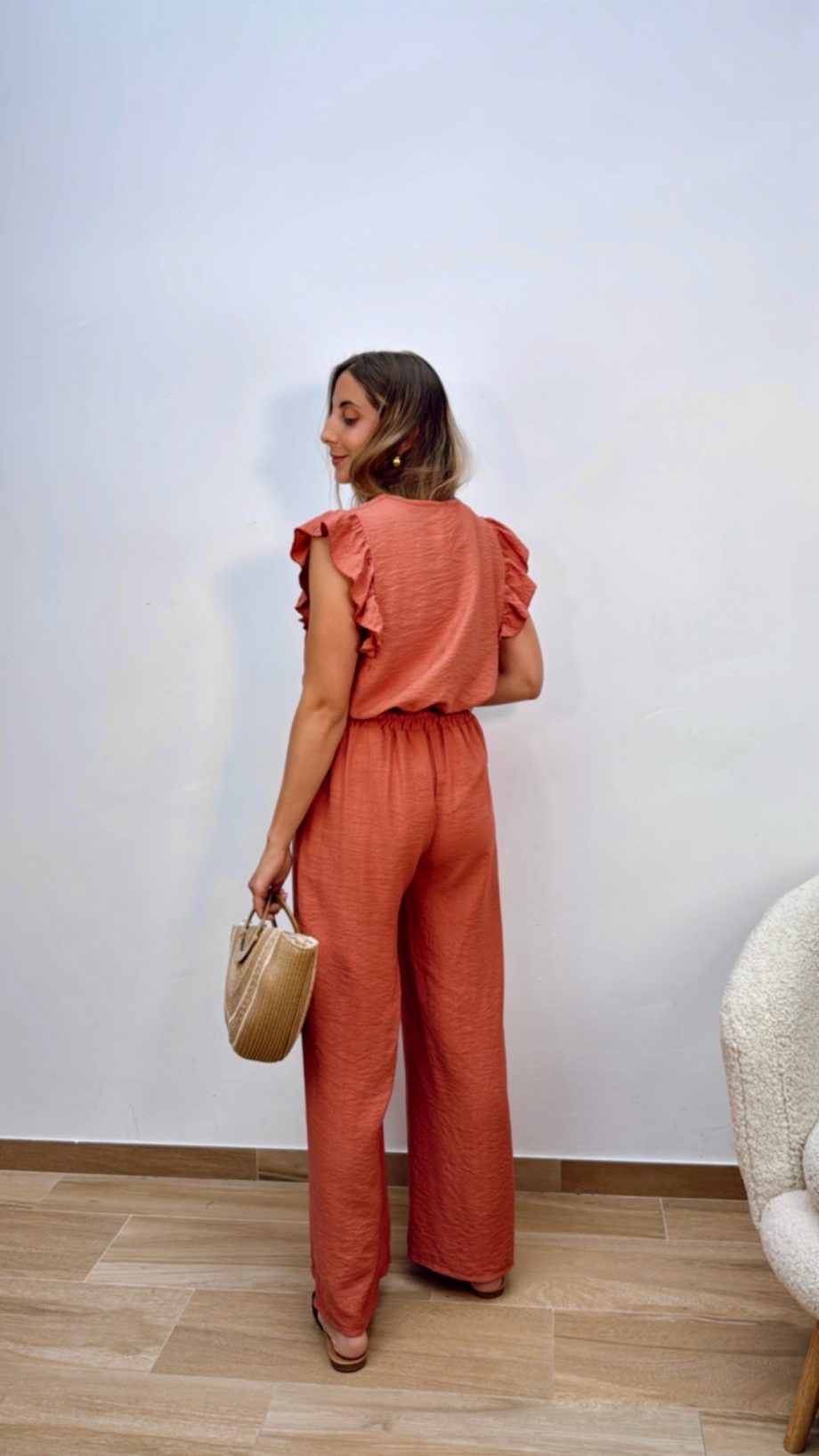 Pantalón Fluido Lazada Coral