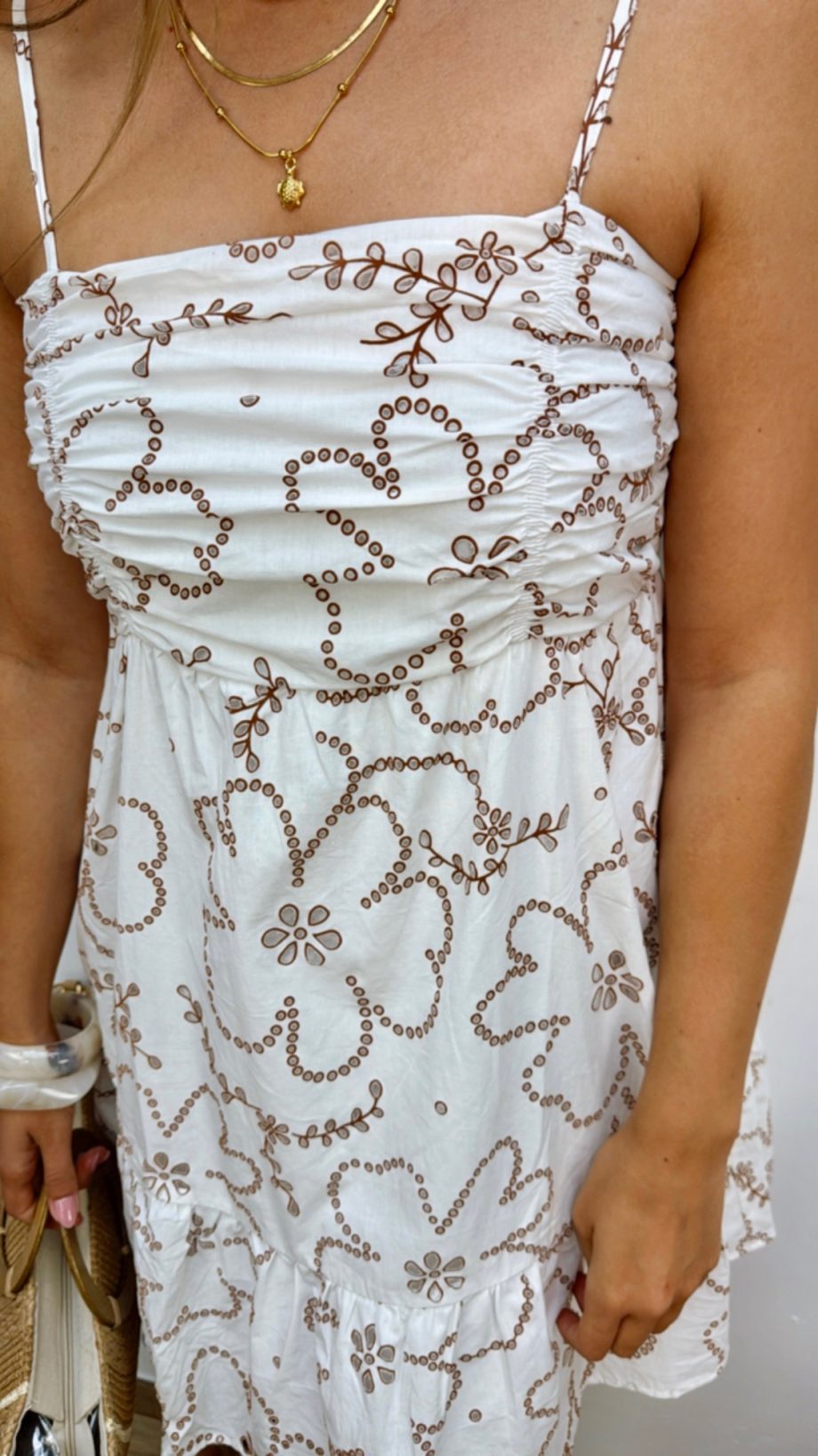 Vestido Troquelado Blanco