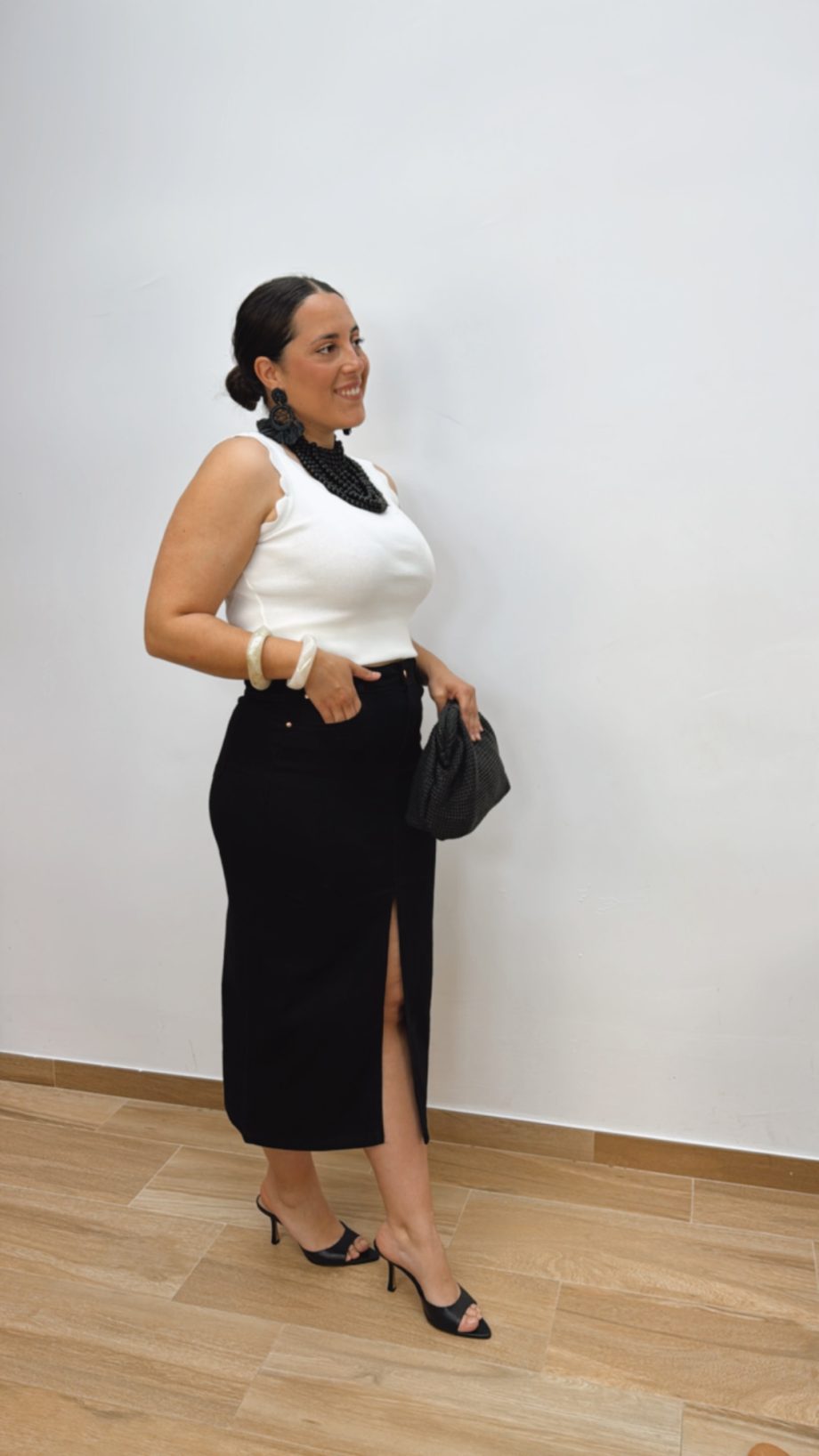 Falda Denim Negra