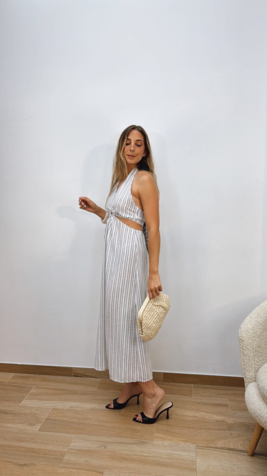 Vestido Cut Out Rayas