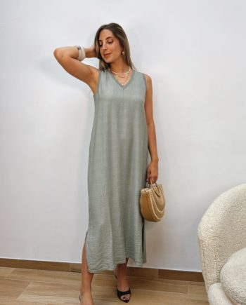 Vestido Básico Pico Caqui