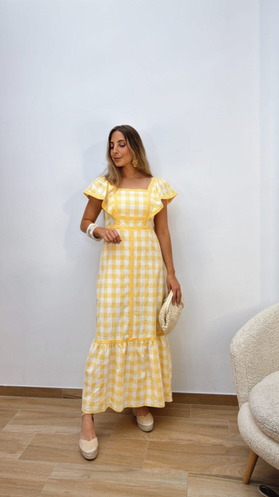Vestido Vichy Amarillo
