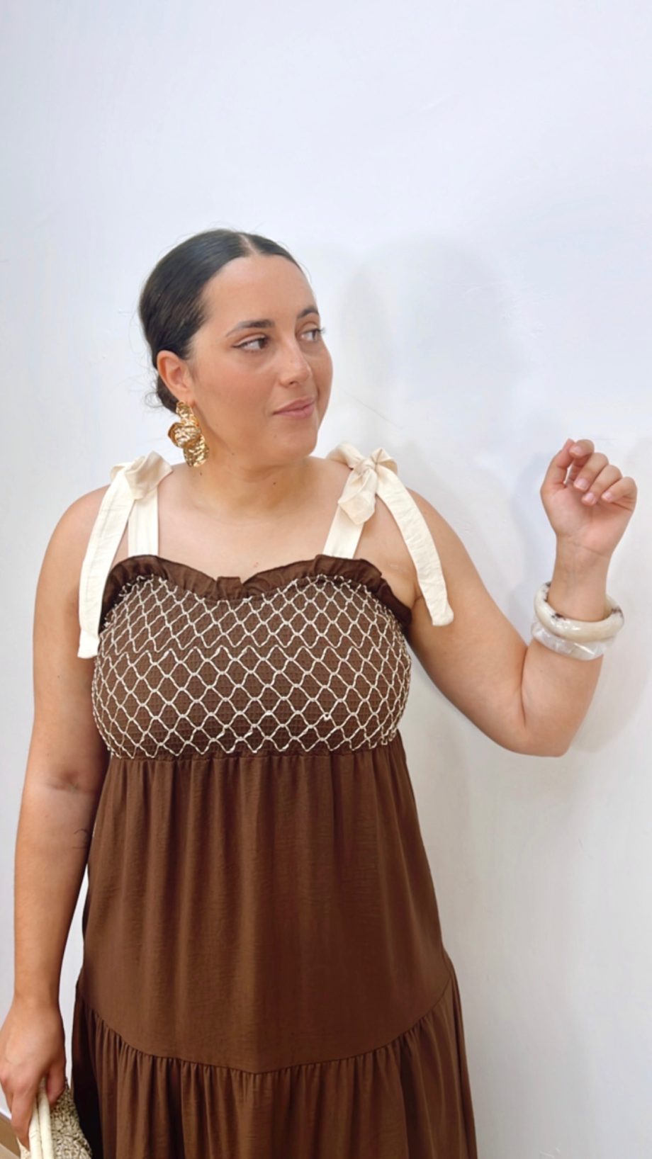 Vestido Amalia Marrón