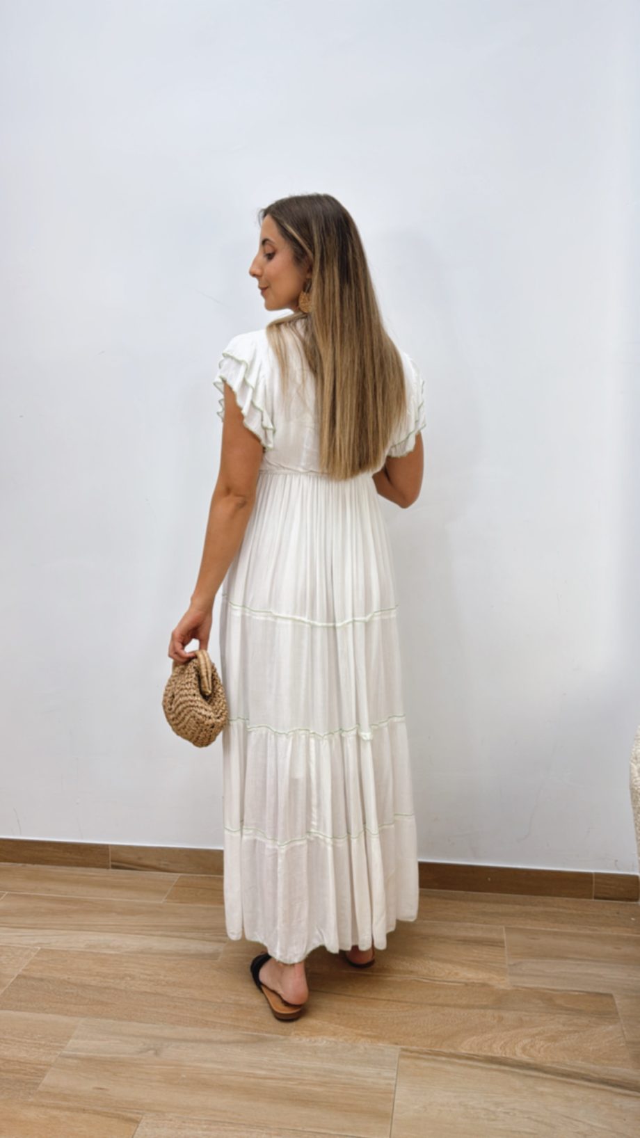 Vestido Bordado Palmeras