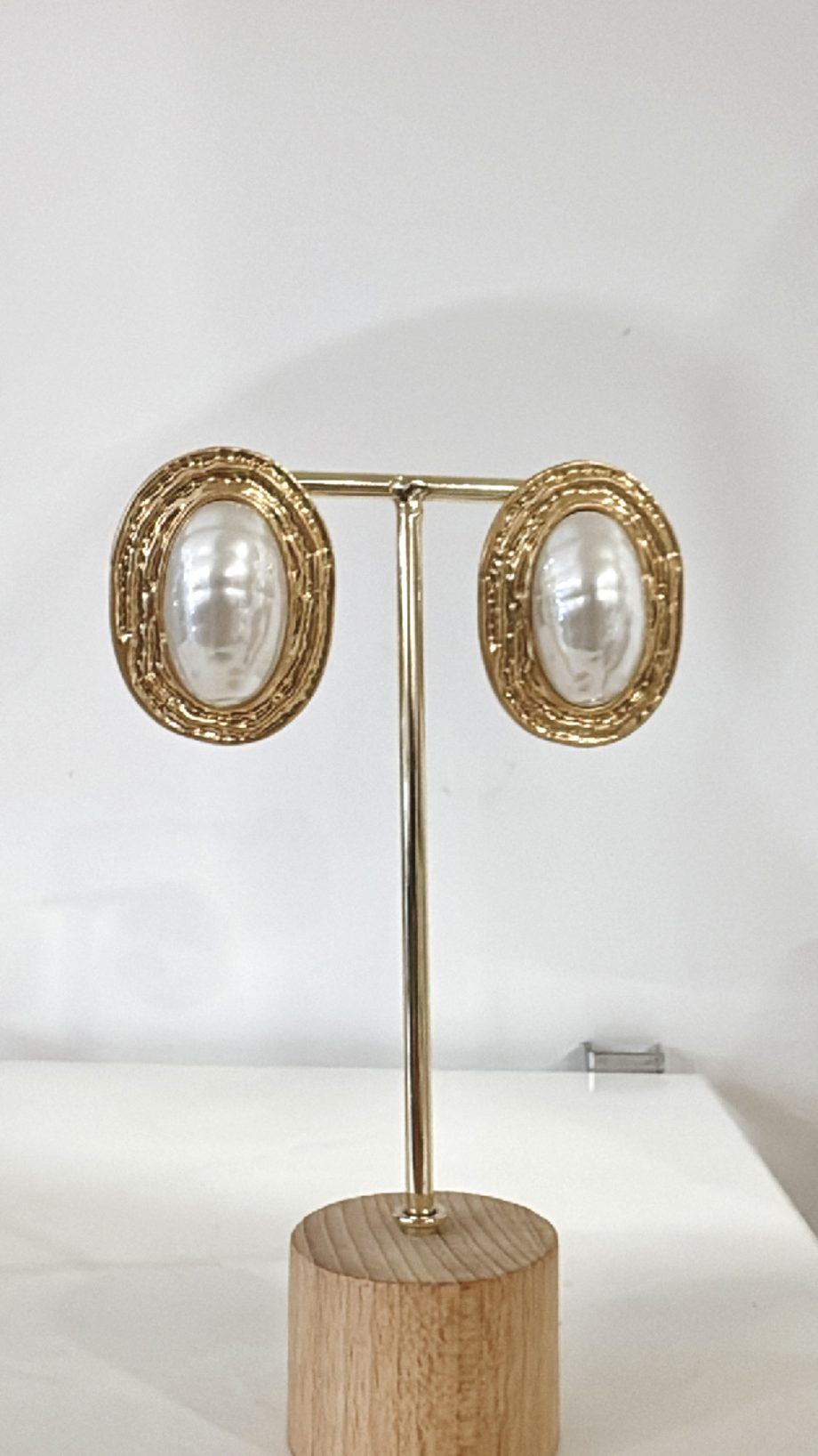 Pendiente Perla Dorado