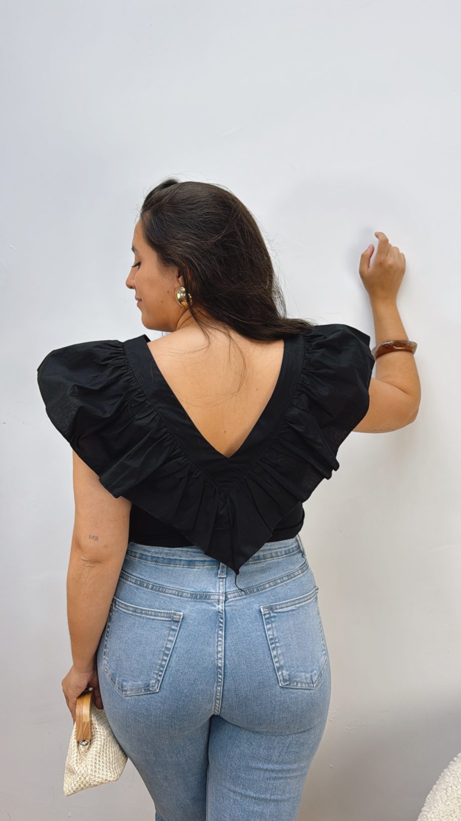Blusa Volante Negra