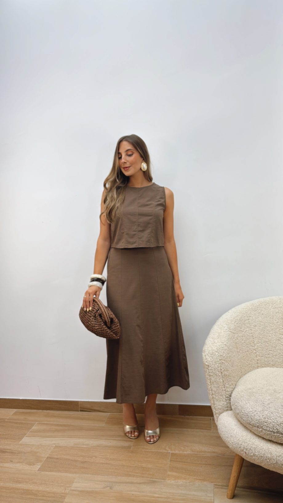 Conjunto Falda Chocolate