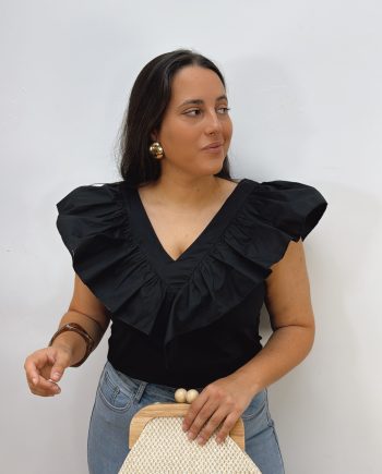 Blusa Volante Negra