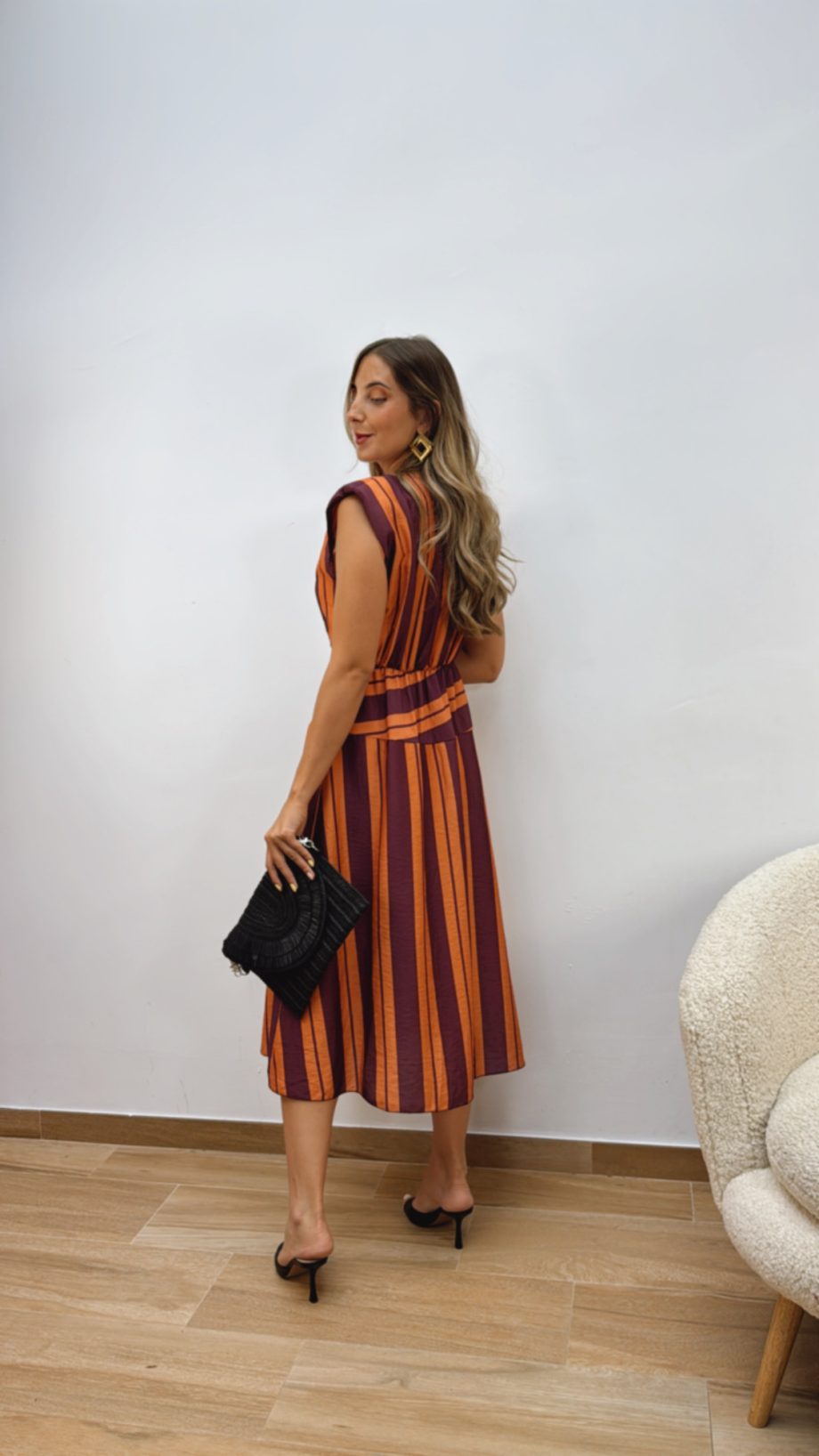 Vestido Victoria Naranja & Frambuesa