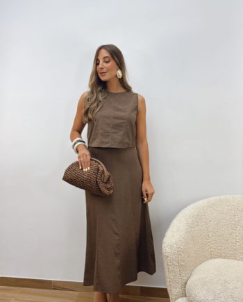 Conjunto Falda Chocolate