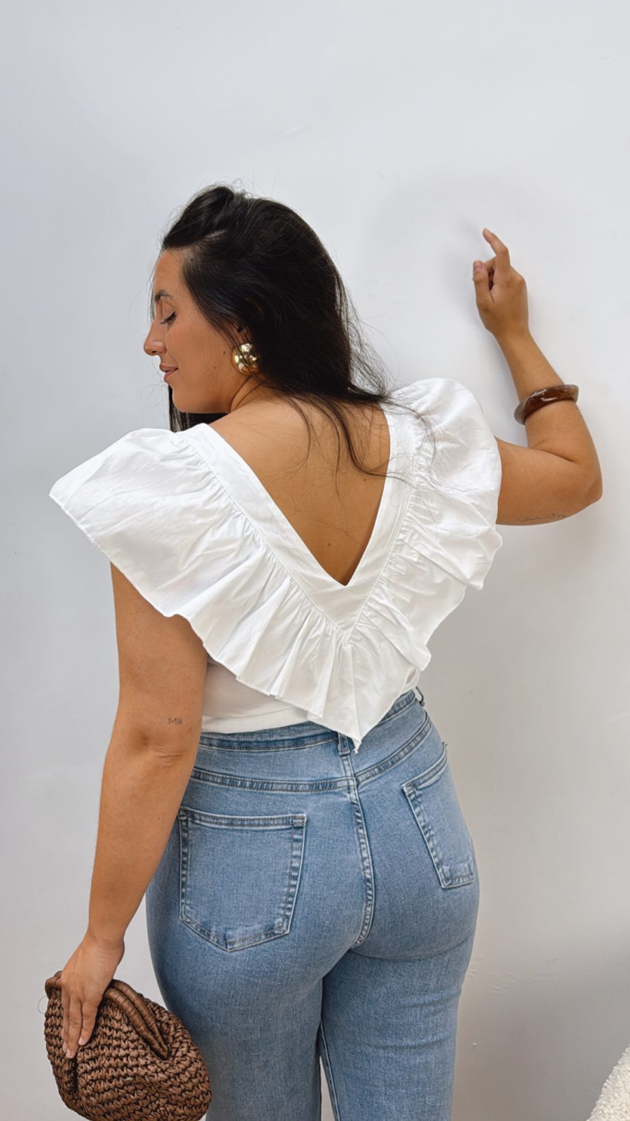 Blusa Volante Blanca