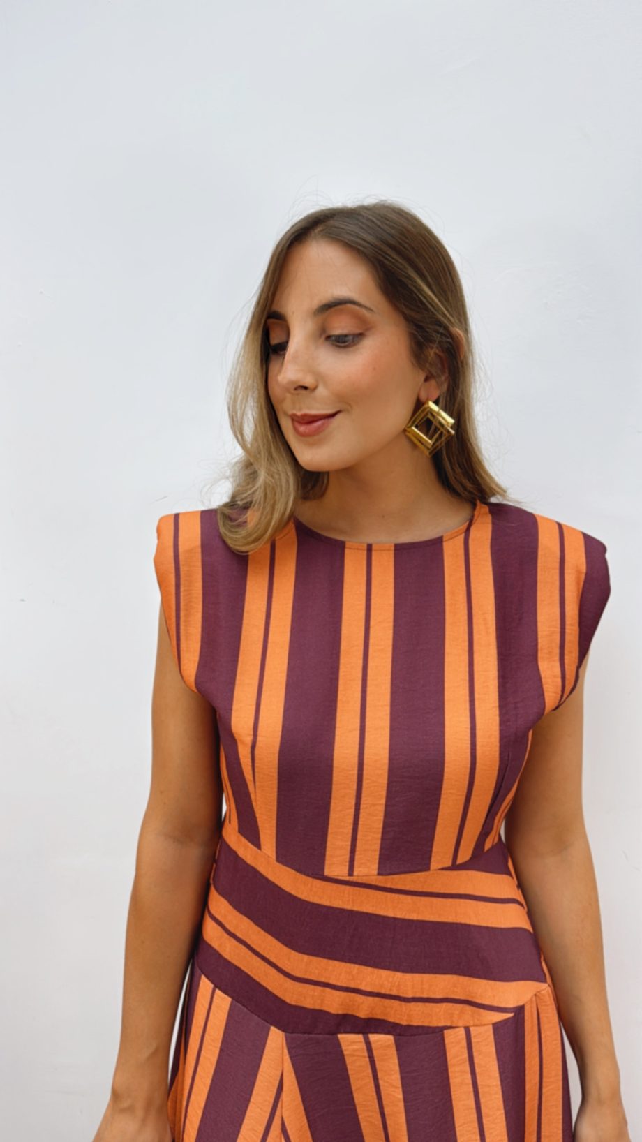 Vestido Victoria Naranja & Frambuesa