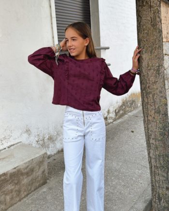 Pantalón Tachuelas Blanco